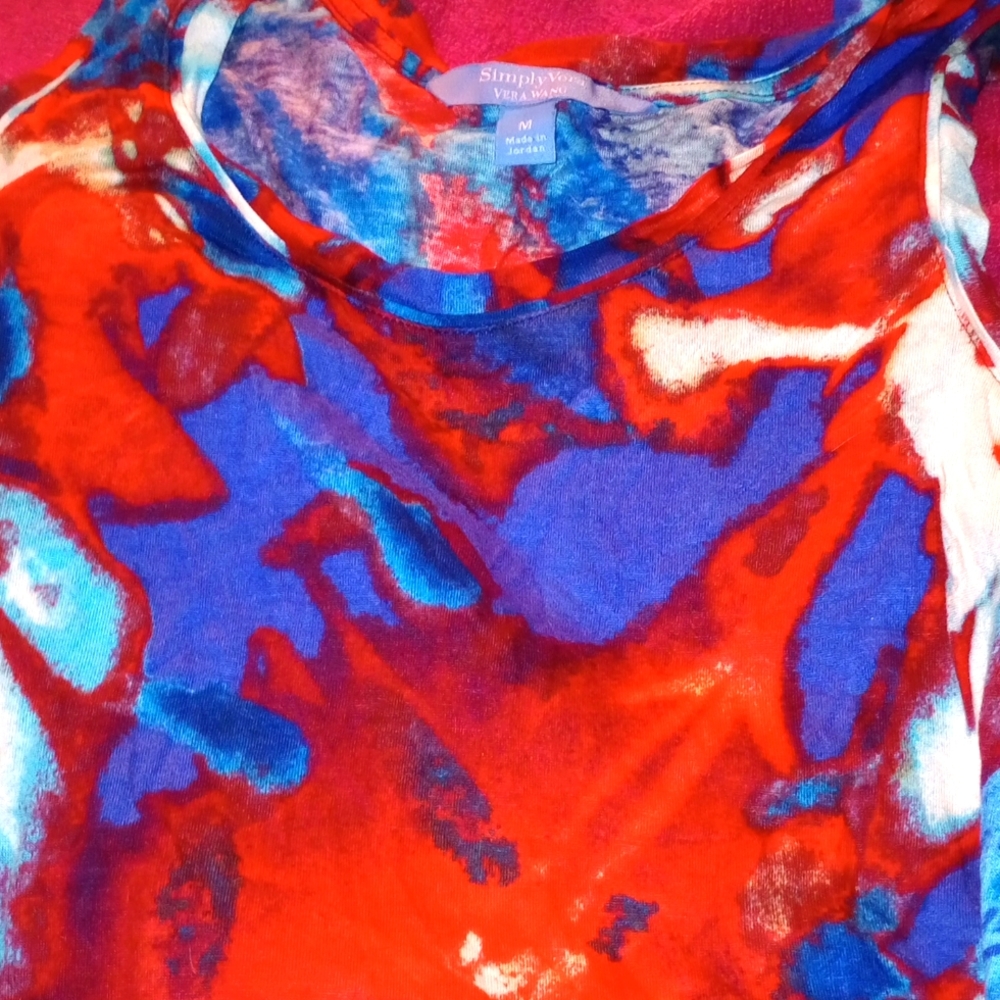 Simply Vera medium tank top red ,white and blue